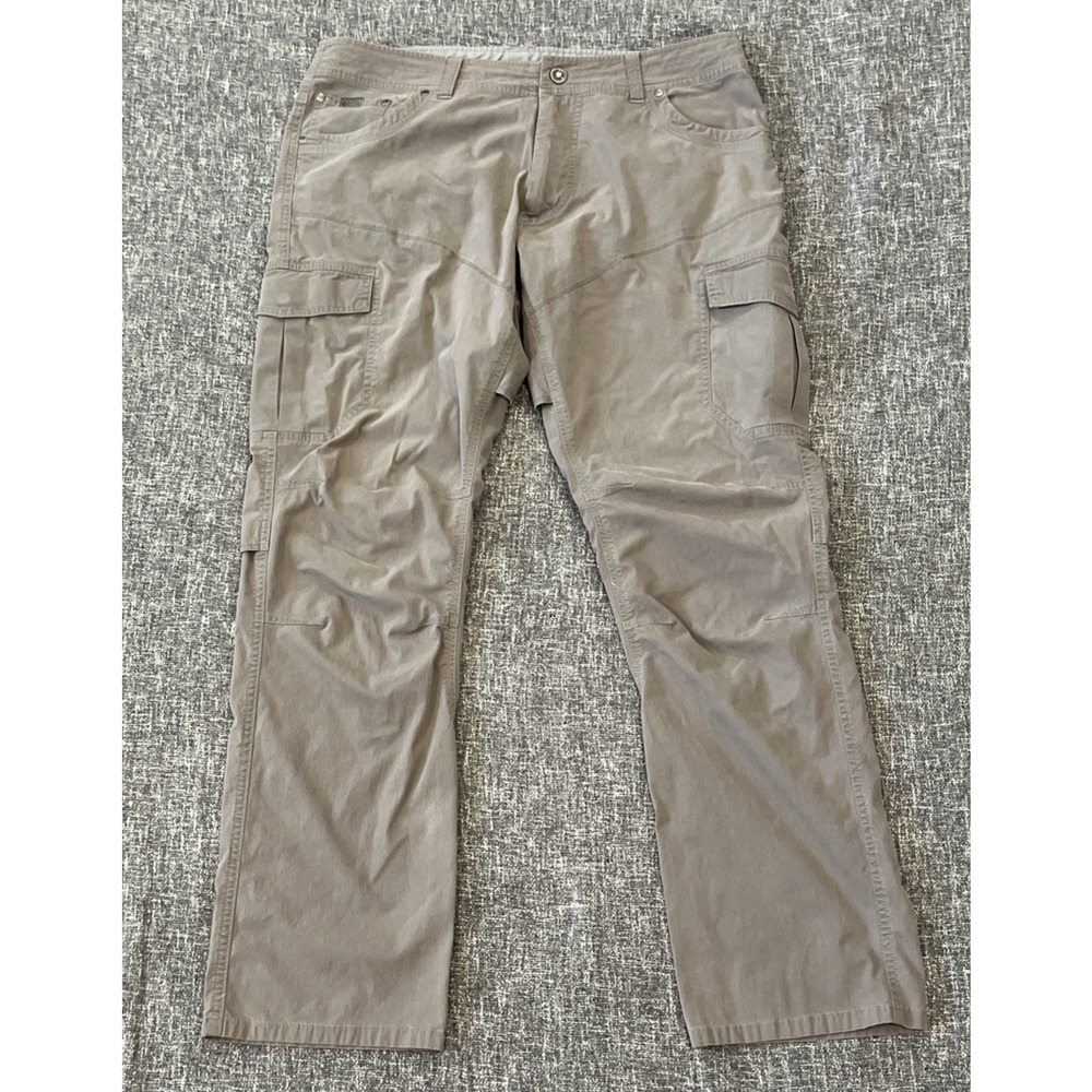 Kuhl Pants Mens 36×32 Gray Cargo Vented Knee/Crotch Mountains Hiking Outdoors